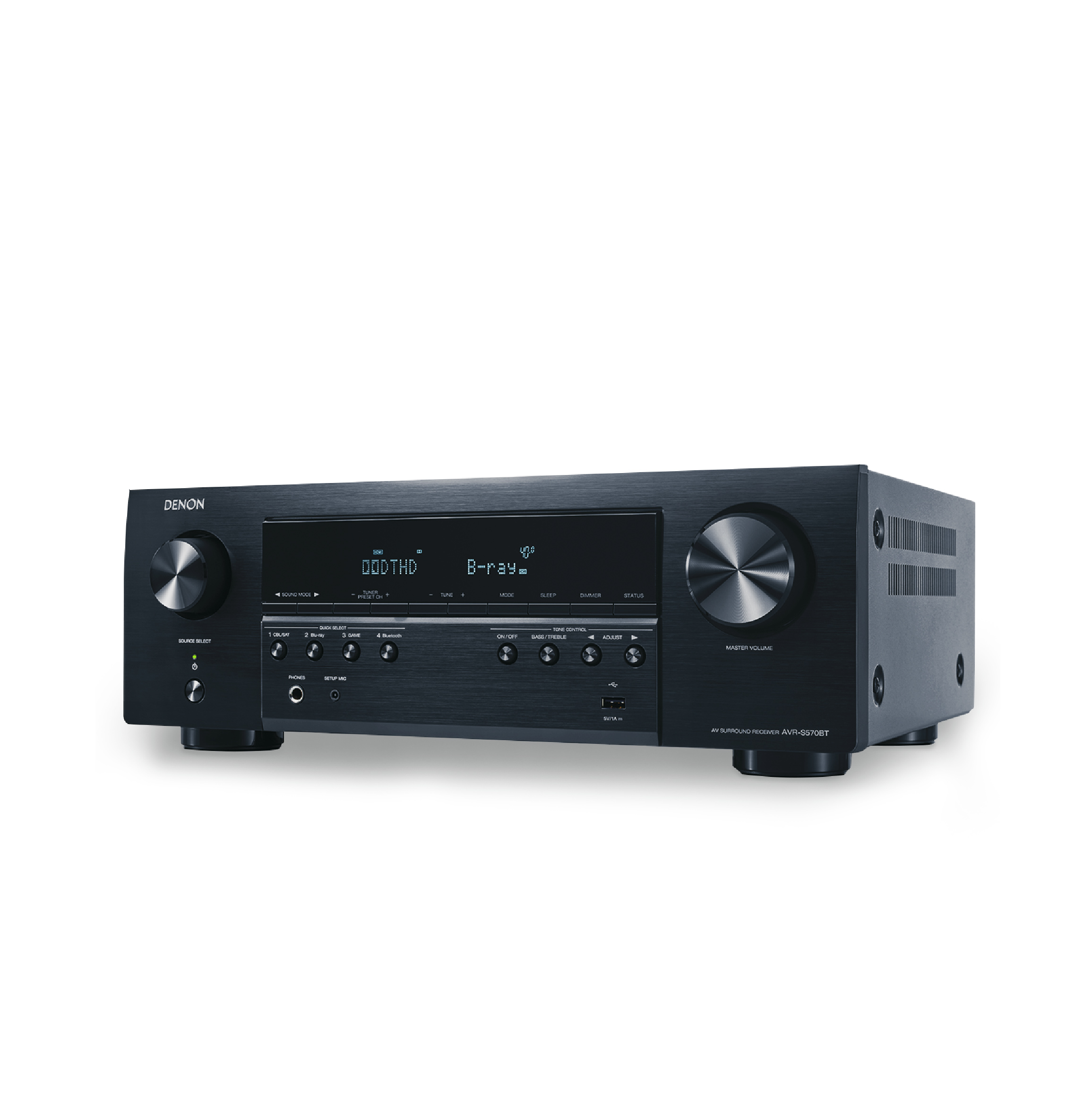 Receptor DENON-AVR-S570BT de 5.2 canales con transmisión inalámbrica a través de Bluetooth integrado