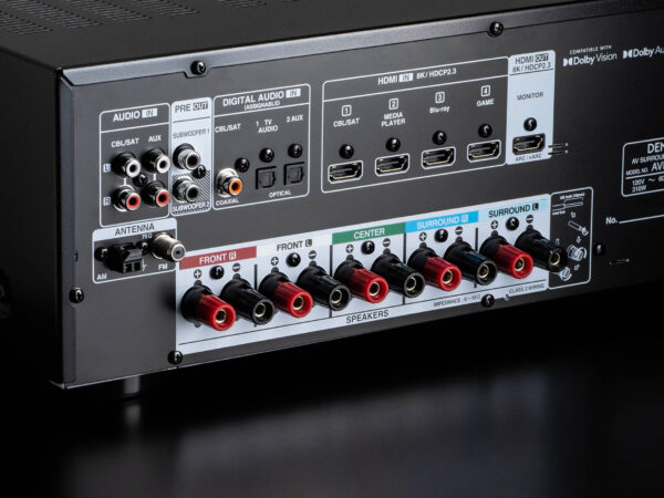 Receptor DENON-AVR-S570BT de 5.2 canales con transmisión inalámbrica a través de Bluetooth integrado - Imagen 3