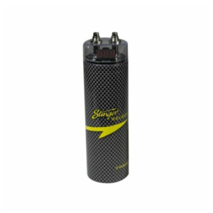 Stinger SSCAP2M Capacitores-Dispositivos compatibles: Amplificadores de audio para automóvil, sistemas con subwoofers y vehículos con sistema eléctrico de 12 V.