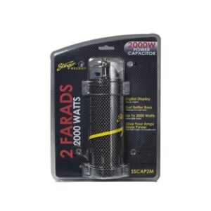 Stinger SSCAP2M Capacitores-Dispositivos compatibles: Amplificadores de audio para automóvil, sistemas con subwoofers y vehículos con sistema eléctrico de 12 V.