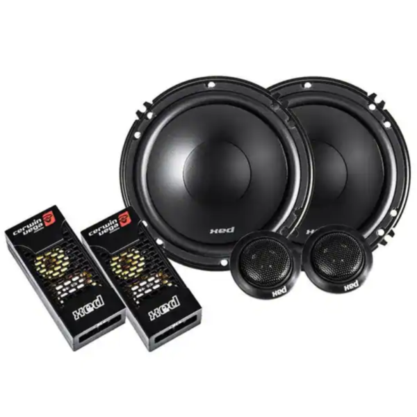 Cerwin-Vega XED650C –  Sistema de componentes, 300 Watts, 2 altavoces de 16 cms, 2 divisores de frecuencia, 2 altavoces agudos, incluye rejillas (*precio el juego)