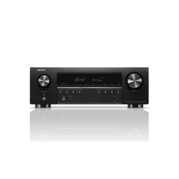Denon AVR-S670H Receptor de Teatro en Casa de 5.2 Canales, Receptor HDMI 8K UHD (75W x 5), Transmisión a Través de HEOS Integrado, Bluetooth y Wi-Fi, Dolby TrueHD, Dolby Pro Logic II DTS Sistema de