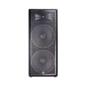 JRX225_1 JBL Professional JRX225 Portátil, Refuerzo de Sonido Pasivo de 2 Vías, 2,000 W, 8 Ohm, Altavoz PA para DJ/Audio Profesional, Sistema de Altavoces, Dual de 15 Pulgadas, Negro