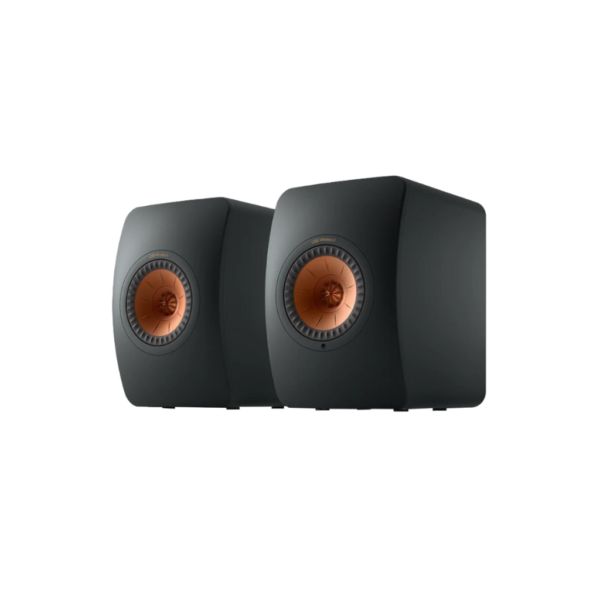 KEF LS50 Bocinas de estantería con alimentación inalámbrica II - Par (Negro carbón)