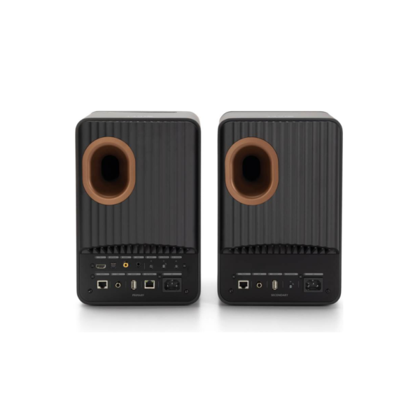 KEF LS50 Bocinas de estantería con alimentación inalámbrica II - Par (Negro carbón)