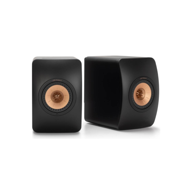 KEF LS50 Bocinas de estantería con alimentación inalámbrica II - Par (Negro carbón)