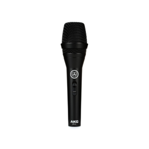 P3s_1 AKG Pro Audio P3S Micrófono vocal dinámico cardioide de alto rendimiento con interruptor de encendido/apagado, conector XLR, micrófono cardioide profesional de estudio y rendimiento en vivo para voces en vivo y grabación, negro