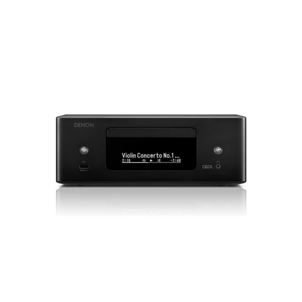 Denon RCD-N12 Reproductor de CD Bluetooth con sintonizador de radio AM/FM integrado y Wi-Fi, reproductores de CD