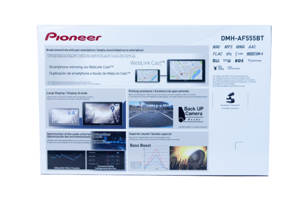 Pioneer DMH-AF555BT Pantalla táctil grande de 9" apta para teléfonos inteligentes con WebLink®Cast - Imagen 8